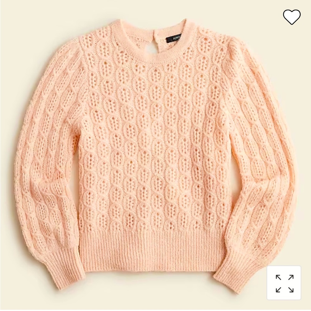J.Cree balloon sleeve cable knit sweater